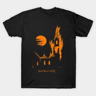 Black Metal Sunday (orange version) T-Shirt